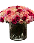 Valentine Garden Roses 100 Pink Medley Roses Premium Elegant Garden Pink Roses | Valentine Day Flowers