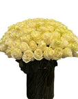 Valentine Garden Roses 100 Ivory White Roses Premium Elegant Garden White Roses | Valentine Day Flowers