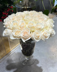 Valentine Garden Roses 100 Ivory White Roses Premium Elegant Garden White Roses | Valentine Day Flowers