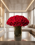 Centennial Red 100 Roses Lot 1 - Premium Elegant Garden Red Roses | Valentine Roses
