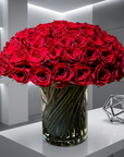 Centennial Red 100 Roses Lot 1 - Premium Elegant Garden Red Roses | Valentine Roses
